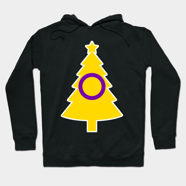 Christmas Tree LGBT Flag Intersex Hoodie by aaallsmiles